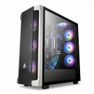 T1 E-ATX/ATX/M-ATX/ITX Black Full-Tower PC Gaming Case Tempered Glass Side Panel