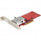 StarTech Dual M.2 PCIe 3.0 SSD Adapter Card PEX8M2E2