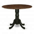 Dublin Traditional Wood Dining Table In Walnut/Black