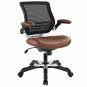 Edge Ergonomic Adjustable Swivel Office Chair In Tan And Black