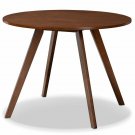 Baxton Studio Alana Walnut Finished Round Wood Dining Table