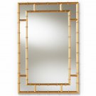 Baxton Studio Adra Decorative Bamboo Wall Mirror in Gold