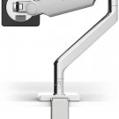 Humanscale M2.1 Single Monitor Clamp Mount, Polished Aluminum With White Trim