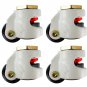 3"" Nylon Wheel Leveling Caster With Hexagon Top Plate - Set Of 4