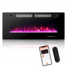 42 Inches Ultra-Thin Electric Fireplace Wall-Mounted & Recessed Fireplace Heater