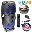 Pyle PPHP82LB 1000W Outdoor Bluetooth Speaker Portable PA System w/TWS, Recorder