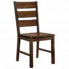 Industrial Wood Dining Side Chair In Walnut (Set Of 2)