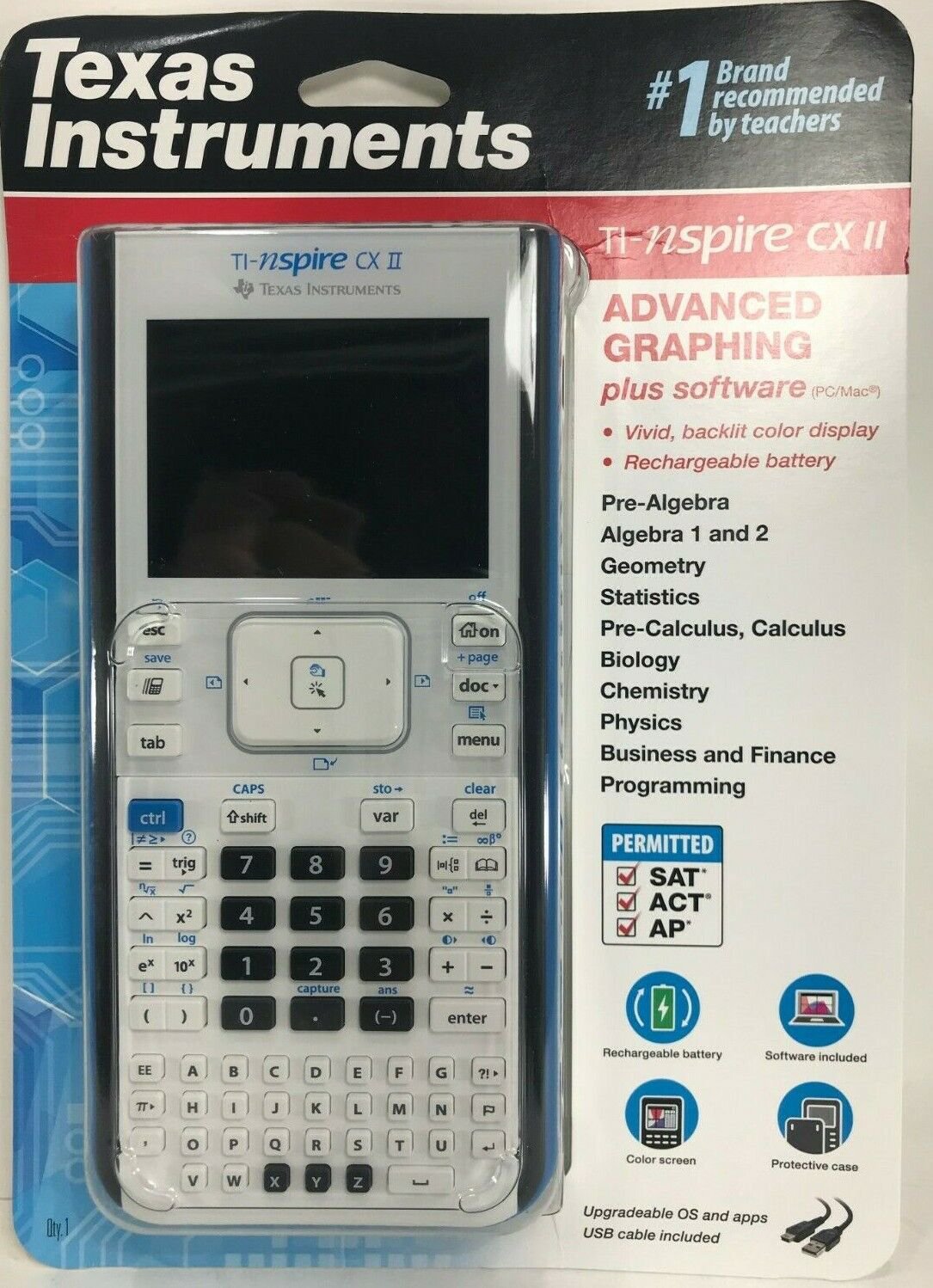 Texas Instruments - TI-Nspire CX II - Color Graphing Calculator