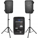 8 Inch Active Loudspeakers Combo Set With Usb Sd And Bluetooth