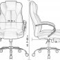 Ergonomic Office Chair Cheap Desk Chair PU Leather Computer Chair,White