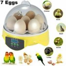 7 Eggs Digital Incubator Clear Hatcher with Fan Poultry Chicken Duck Bird