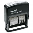 Trodat E4817 Self-Inking Economy 12-Message Date Stamp - Black
