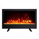Hearth Pro SP6778 36"" Wide View Linear Electric Fireplace, Black