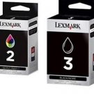 NEW Lexmark #2 & #3 Ink Cartridge Combo GENUINE New
