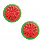 Intex Giant Inflatable 72 Inch Watermelon Summer Swimming Pool Float (2 Pack)