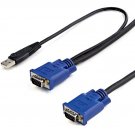 StarTech SVECONUS6 6ft Ultra-Thin USB 3-in-1 USB and KVM Cable Black