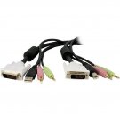 StarTech 6 ft 4-in-1 USB DVI KVM Switch Cable with Audio DVID4N1USB6