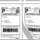 400 Labels, Half Sheet 8.5"" x 5.5"" Self Adhesive for Laser Printers