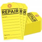 100-Pack Yellow Equipment Repair Tags for Broken Machinery, 2.6 x 5.25""