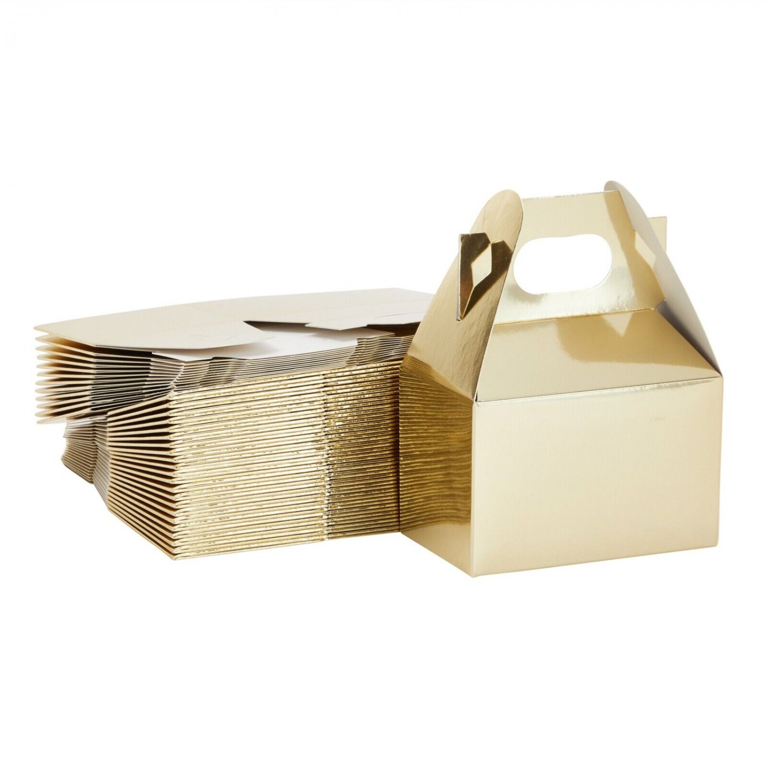36 Pack Gold Favor Boxes for Bridal Shower, Birthday Party, 4 x 2.5 In