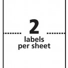 Half Sheet Labels 2 Per Sheet (8.5"" x 5.5"") 200 / Pack - 6 Packs