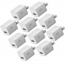 V-8 USB Charging Plugs, 5V/1A USB Charger Adapter, 10-Pack Charger Plug Cube ...