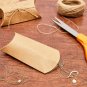 100 pack Kraft Pillow Boxes For Jewelry Small Gift 4.7x2.2""+170 feet Jute Twine