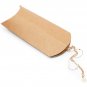 100 pack Kraft Pillow Boxes For Jewelry Small Gift 4.7x2.2""+170 feet Jute Twine