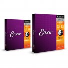 Elixir 80/20 Bronze Acoustic Guitar Strings w/NANOWEB Light (.012-.053) 2-Pack
