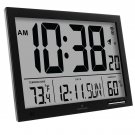 Marathon CL030062BK Slim-Jumbo Atomic Digital Wall Clock Black
