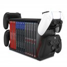 Products Games Storage Tower (Up to 15 CD Disc) For PS5 Disk Rack and Controller