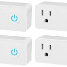 4 PACK WiFi Heavy Duty Smart Plug Outlet,No Hub Required,Alexa, Google 2.4 Ghz