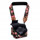 DSLR Camera Case Sleeve AND Camera Strap with Floral Neoprene Design by USA Gear