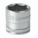 Gearwrench 80330 3/8"" Drive 6 Point Standard Socket, 20mm