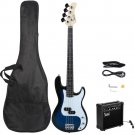 Glarry Right Handed Full Size GP Electric Bass Guitar Bass With 20W AMP US