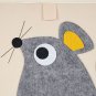 3 Sprouts Children's Foldable Fabric Storage Cube Box Soft Toy Bin, Gray Mouse