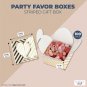 Gold Foil Striped Party Favor Gift Boxes (2.6 x 2.6 x 1.6 Inches, 100 Pack)