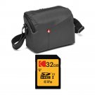 Manfrotto NX Camera Shoulder Bag II Gray with Kodak 32GB SDHC card