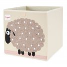 3 Sprouts Kids Childrens Foldable Fabric Storage Cube Bin Box, Polka Dot Sheep