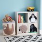 3 Sprouts Kids Childrens Foldable Fabric Storage Cube Bin Box, Polka Dot Sheep