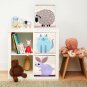 3 Sprouts Kids Childrens Foldable Fabric Storage Cube Bin Box, Polka Dot Sheep