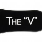 Engraved ""THE ""V"""" Truss Rod Cover for Gibson Guitars 2ply B/W