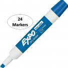 Expo Chisel Dry Erase Markers for Whiteboards (80003) Blue, 24 Count