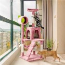 51in Cat Tree Tower Multilevel Cat Trees with Hammock, Tunnel, Scratching Post
