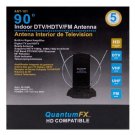 Quantum FX QFX ANT-101 HD/DTV/VHF/UHF/FM Rotating Indoor Amplified TV Antenna