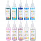 10 Pcs Colored Sand Bottles for Arts Crafts School Home Party Wedding, 0.33 lb