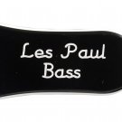 Engraved ""Les Paul Bass"" Truss Rod Cover for Gibson Bass Guitars 2ply B/W