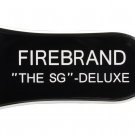 Engraved ""FIREBRAND ""THE SG"" - DELUXE"" Truss Rod Cover for Gibson 2ply B/W