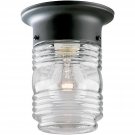 Westinghouse Lighting 6691900 One-Light Jelly Jar Porch-Light, Matte Black