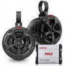 Pyle 800Watt Waterproof Marine Speakers + 2 Ch. Rated Amplifier for Boat